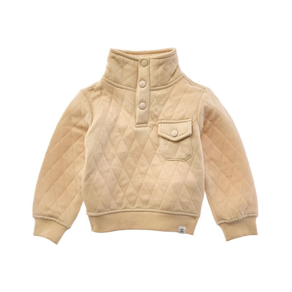 Sovereign Code Boys Columbia Mock Neck Pullover, Tan
